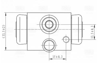 Trialli CF 0314 Цилиндр торм. для а/м Peugeot 107 (05-) задний d=17.5мм | зад | - 3