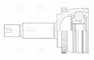 Trialli GO 0825 Шрус для а/м Hyundai Creta (15-) 1.6i mt/at 2wd/4wd (наруж. перед.) | перед | - 3