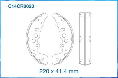 CWORKS C14CR0020 Колодки тормозные барабанные - 1