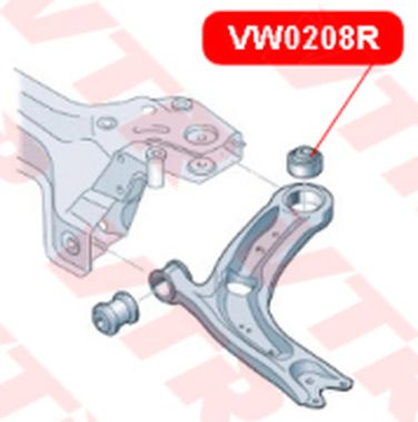 VTR VW0208R Cайлентблок рычага передней подвески, задний - 1