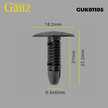 GANZ GUK01105 Клипса универсальная - 1