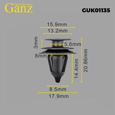 GANZ GUK01135 Клипса универсальная - 1