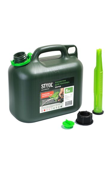 STVOL SKP5S Канистра для ГСМ , пластиковая, 5 л, с мерной шкалой - 5