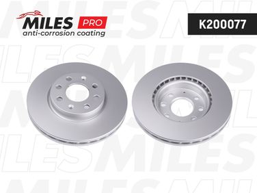 Miles K200077 Диск тормозной opel corsa d 06-/fiat punto 09- передний вент. с покрытием - 1