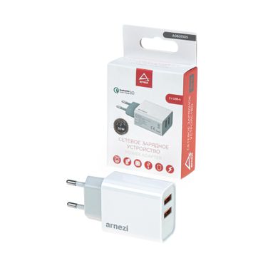 ARNEZI A0605105 Сетевое зарядное устройство 36W 2хUSB-A (qc3.0) - 1