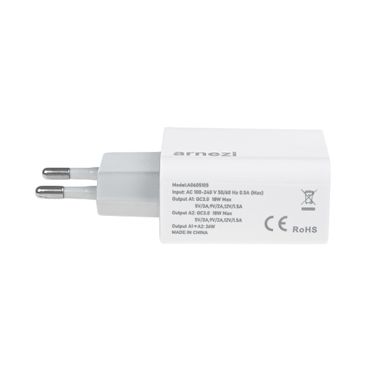 ARNEZI A0605105 Сетевое зарядное устройство 36W 2хUSB-A (qc3.0) - 4