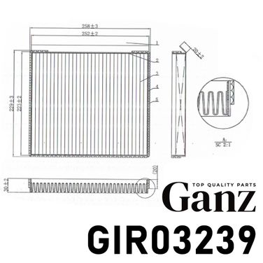 GANZ GIR03239 Фильтр салонный угольный hyundai KIA - 4