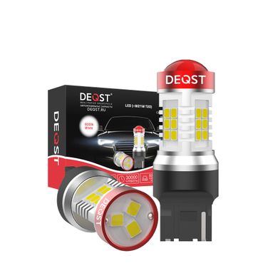 Deqst 243001 Автолампы светодиодные T20 w21w W3x16d 12-24v 5,5w 6000k 1300lm 2шт - 1