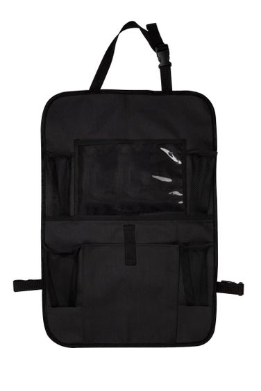 KRAFT KT 835724 Органайзер на спинку сиденья для планшета/смартфона, 61*41 см, быстрая установка с помощью резинки, черный - 6