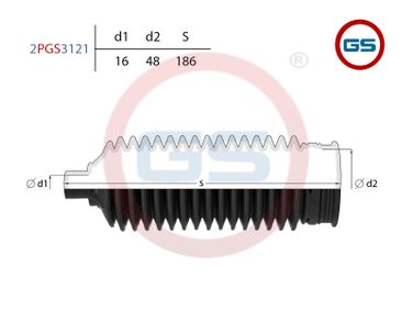 GS 2PGS3121 Пыльник рулевой рейки Hyundai Sonata VI 2009-, KIA Cadenza 2010- - 2