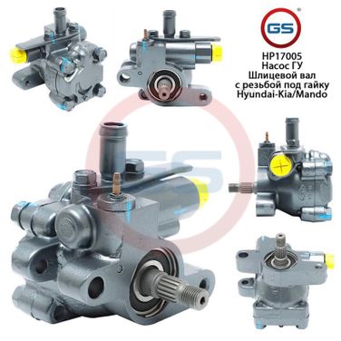 GS HP17005 Насос ГУР Hyundai Santa Fe 2001-2006, Hyundai Trajet 2000-2008, KIA Magentis 2001- - 1
