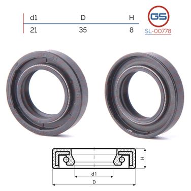 GS SL-00778 Сальник рулевой рейки 21*35*8 (0m2) - 1