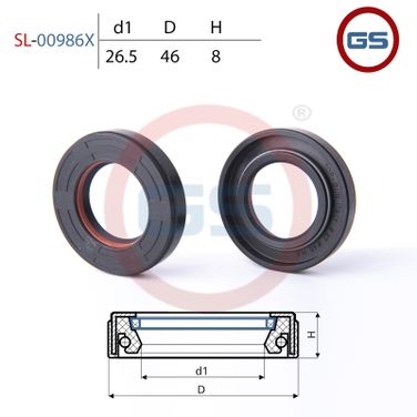 GS SL-00986X Сальник рулевой рейки 26.5*46*8 (7v1) - 2
