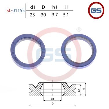 GS SL-01155 Сальник рулевой рейки 23*30*3.7/5.1 (12) - 2