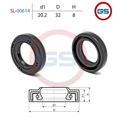 GS SL-00614 Сальник рулевой рейки 20.2*32*8 (1pm) - 2