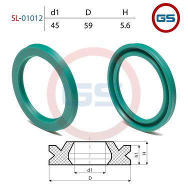 GS SL-01012 Сальник рулевой рейки 45*59*5.6 (12) - 2