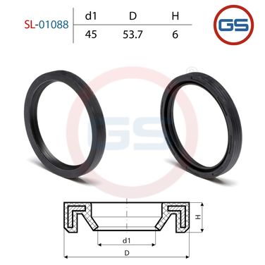 GS SL-01088 Сальник рулевой рейки 45*53.7*6 (2) - 2