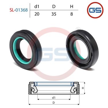 GS SL-01368 Сальник рулевой рейки 20*35*8 (7v2) - 2