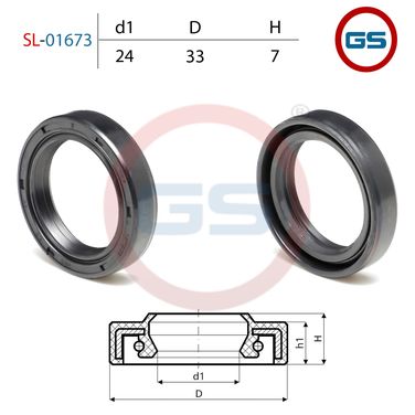 GS SL-01673 Сальник рулевой рейки 24*33*7 (1pm) - 2