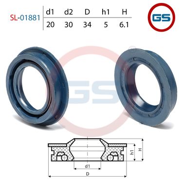 GS SL-01881 Сальник рулевой рейки 20*30/34*5/6.1 (9pm) - 2