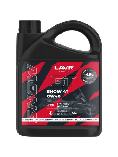 LAVR Ln7768 0w-40 moto Моторное масло GT Snow 4T SN, 4л - 2