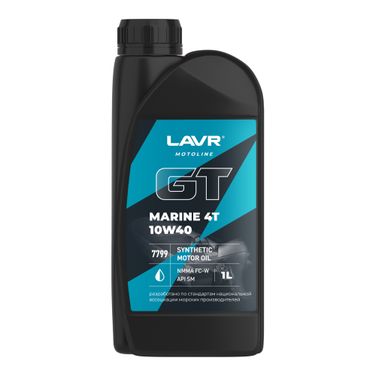 LAVR Ln7799 10w-40 moto Моторное масло GT Marine 4Т SM, 1л - 1