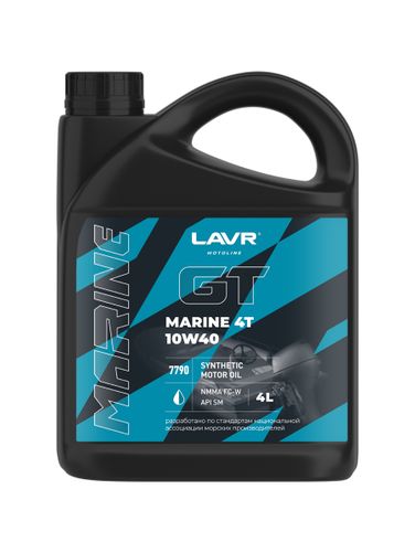 LAVR Ln7790 10w-40 moto Моторное масло GT Marine 4Т SM, 4л - 2