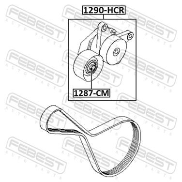 Febest 1290-HCR Натяжитель ремня - 2