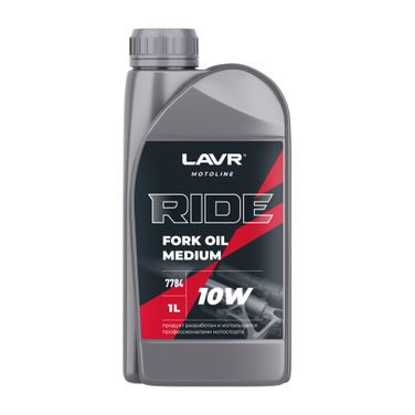 LAVR LN7784 Масло вилочное полусинтетическое ride Fork oil 10W , 1л - 1