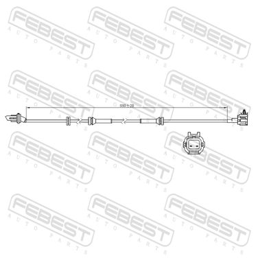 Febest 02606-019 Датчик abs | зад прав | - 2
