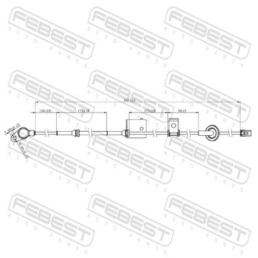 Febest 12606-010 Датчик abs | перед прав | - 2