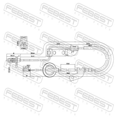 Febest 12606-019 Датчик abs | зад лев | - 2