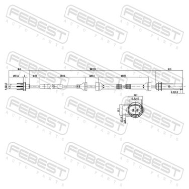 Febest 19606-004 Датчик abs | перед прав/лев | - 2