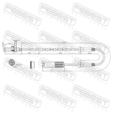 Febest 19606-006 Датчик abs | перед прав/лев | - 2
