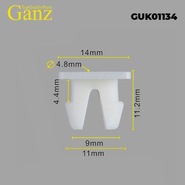 GANZ GUK01134 Клипса универсальная - 1