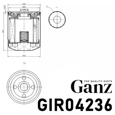 GANZ GIR01258 Фильтр масляный chery amulet 1.6 03-10/bonus 1.5 11-16/tiggo 2/tig - 4
