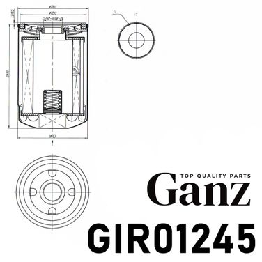 GANZ GIR01245 Фильтр масляный chevrolet Captiva 3.2 06>, opel Antara 3.2 07> - 4