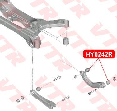 VTR HY0242R Сайлентблок поперечного рычага задней подвески, внутренний - 2