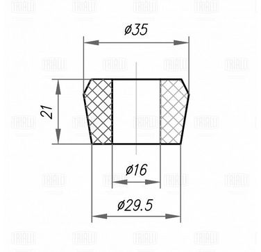 Trialli RB 0380 Втулка амортизатора (8 шт.) для а/м ГАЗ 3110/2217/3302 (RB 0380) - 3