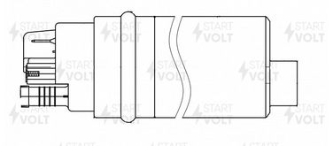 STARTVOLT SFP1825 Мотор бензонасоса для а/м VAG Passat B5 (96-) 1.9tdi (sfp 1825) - 4