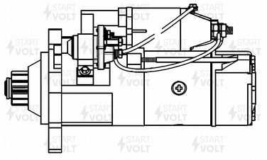STARTVOLT LST1500 Стартер для а/м Mercedes-Benz Actros mp2/mp3 (03-) с дв. OM541/Axor (02-) с дв. om457 24В 6,5кВт (LSt 1500) - 6