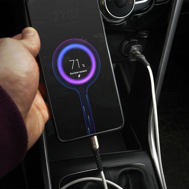 AIRLINE AEAK018 Адаптер автомобильный компактный 1xUSB QC 3.0, 12/24в - 6