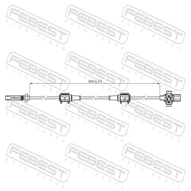 Febest 03606-005 Датчик ABS | зад лев | - 2