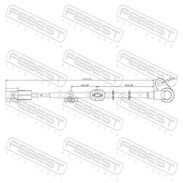 Febest 04606-001 Датчик ABS | перед лев | - 2