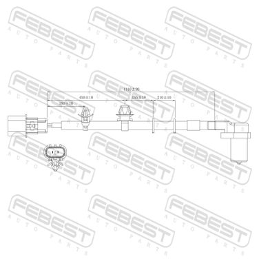 Febest 04606-002 Датчик ABS | перед прав | - 2