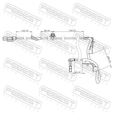 Febest 04606-018 Датчик ABS | зад прав | - 2