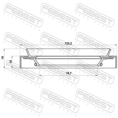 Febest 95HDY-801221018X Сальник ступичный задний 78.7x122.2x10x18 - 2
