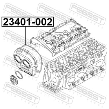 Febest 23401-002 Прокладка кожуха грм - 2