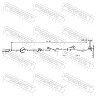 Febest 04606-003 Датчик abs | перед лев | - 2