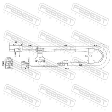 Febest 07606-003 Датчик abs | перед лев | - 2